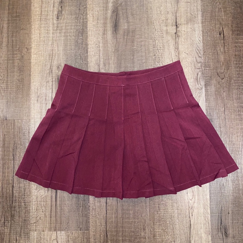 Maroon Cheerleader Skirt